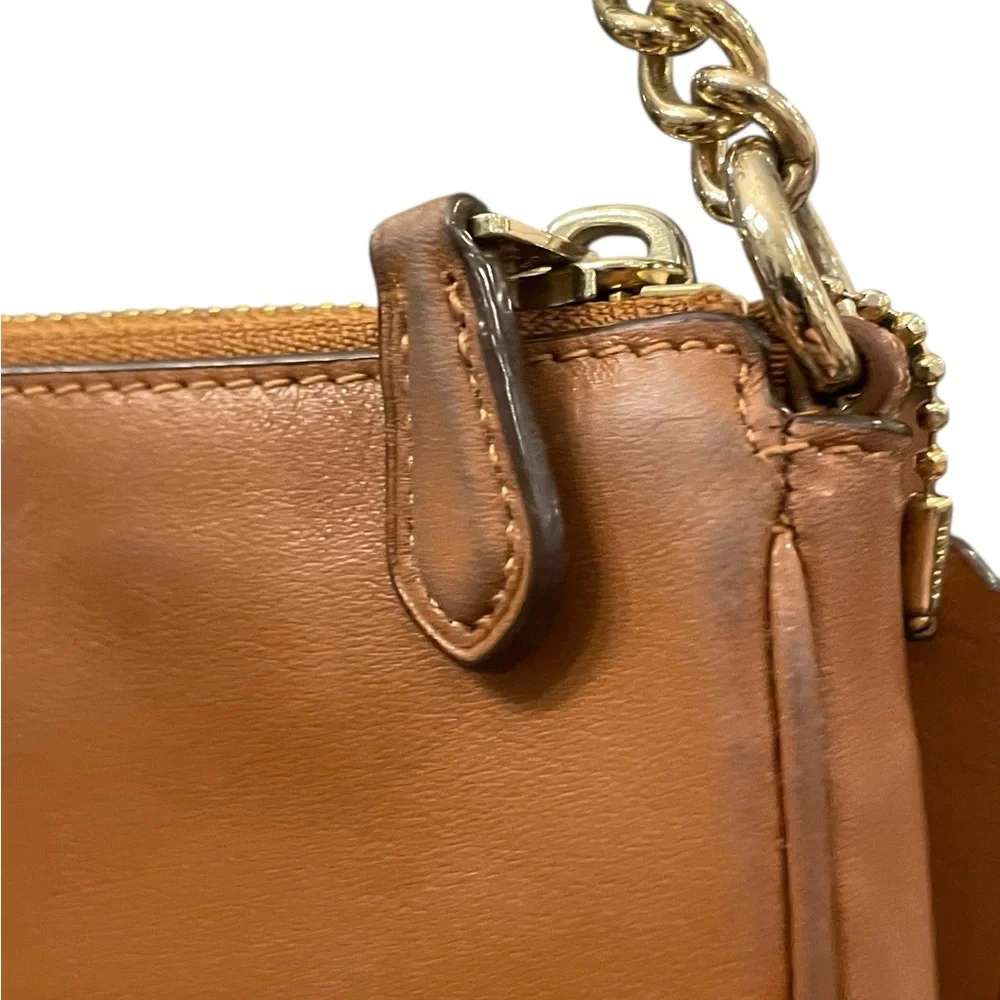 Coach Nolita Small Handbag Tan Gold Chain Y2K Designer Classic Preppy Small - Picture 3 of 14